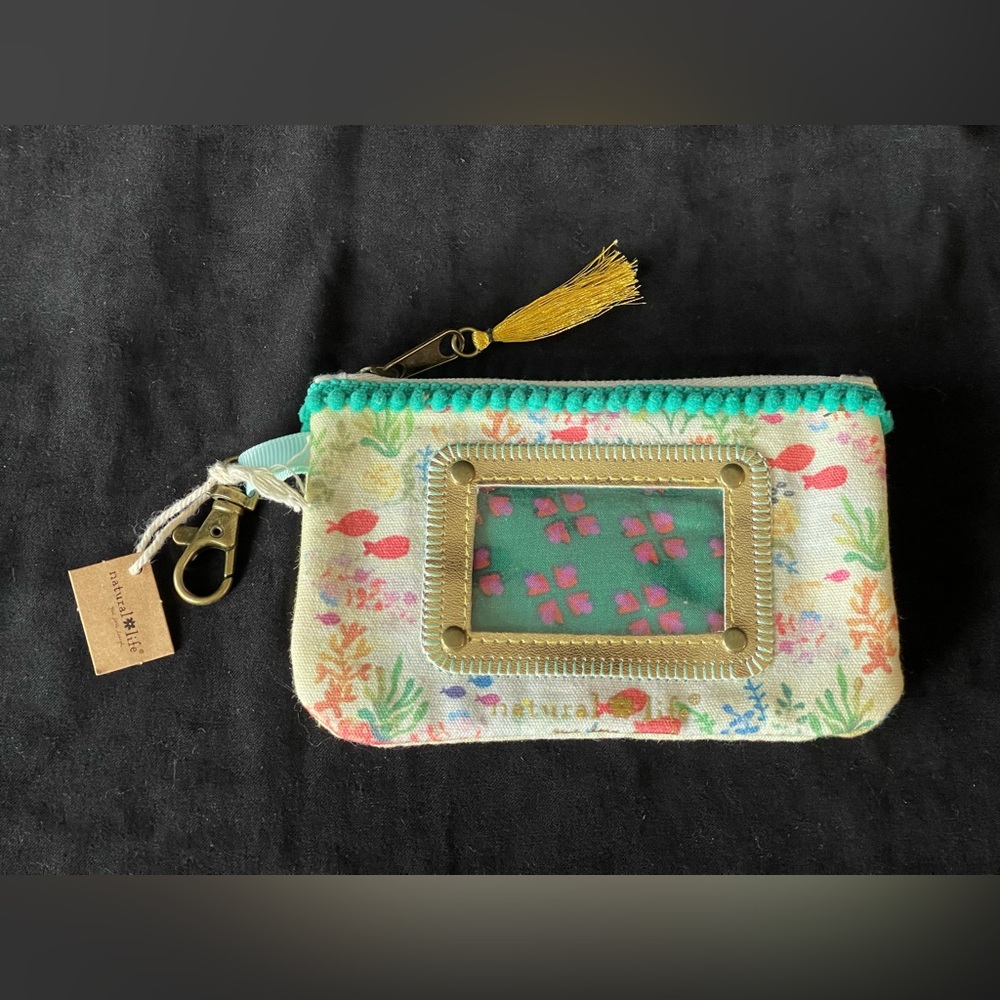 NATURAL LIFE Floral Mini Bag with Gold and Green Accents